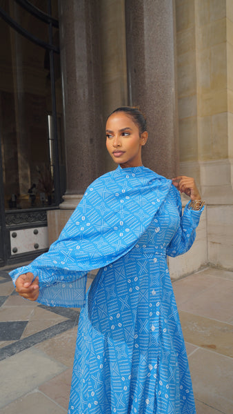 Robe yeleen bleu ciel