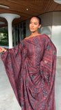 Robe Adisa bogolan burgundy